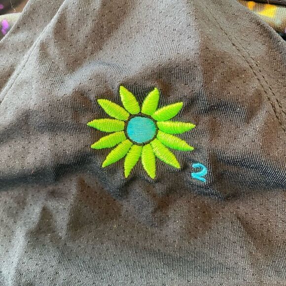 GUC Margarita Black workout tank with multicolor bra insert. - Picture 8 of 9